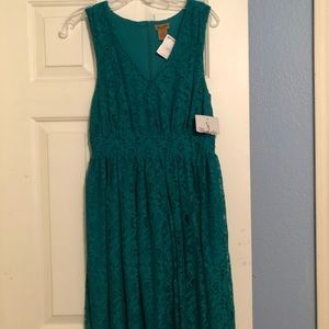 Teal western dress